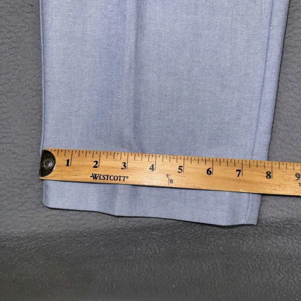 Izod Pants Mens 30x32 Light Blue Straight Fit Flat Front Wrinkle Free Oxford NWT